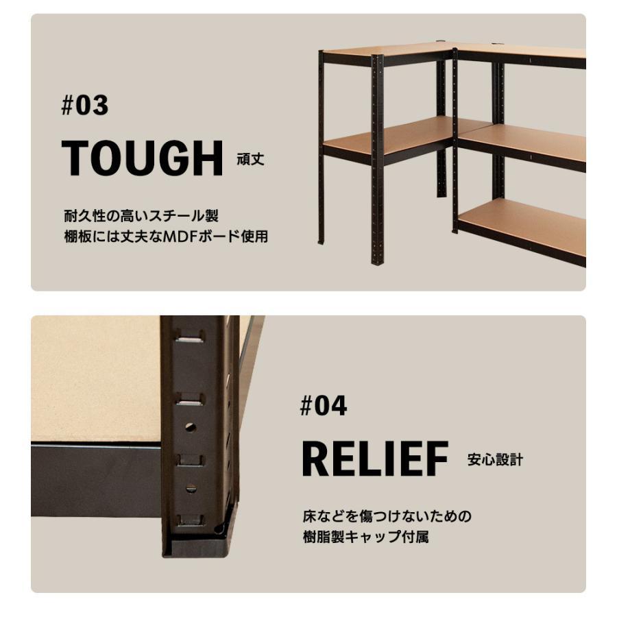 オープンシェルフ 5段 スチール棚 スチールラック オープン