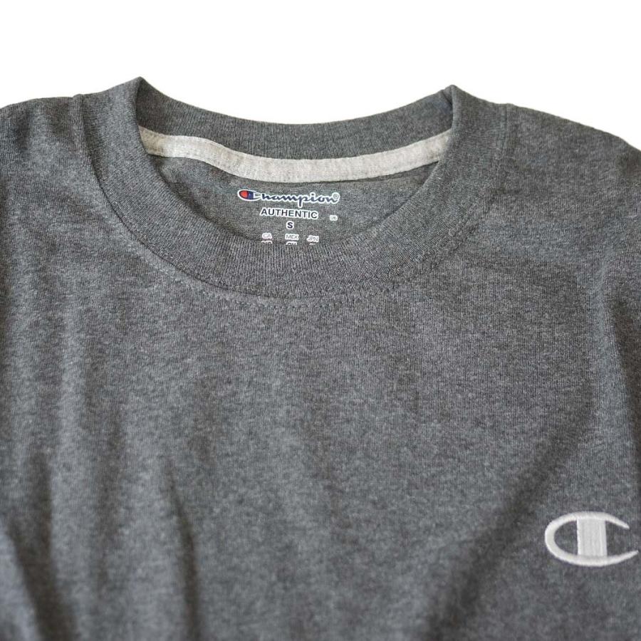 Champion（チャンピオン） Tシャツ メンズ ロンT 長袖 黒灰 グレー