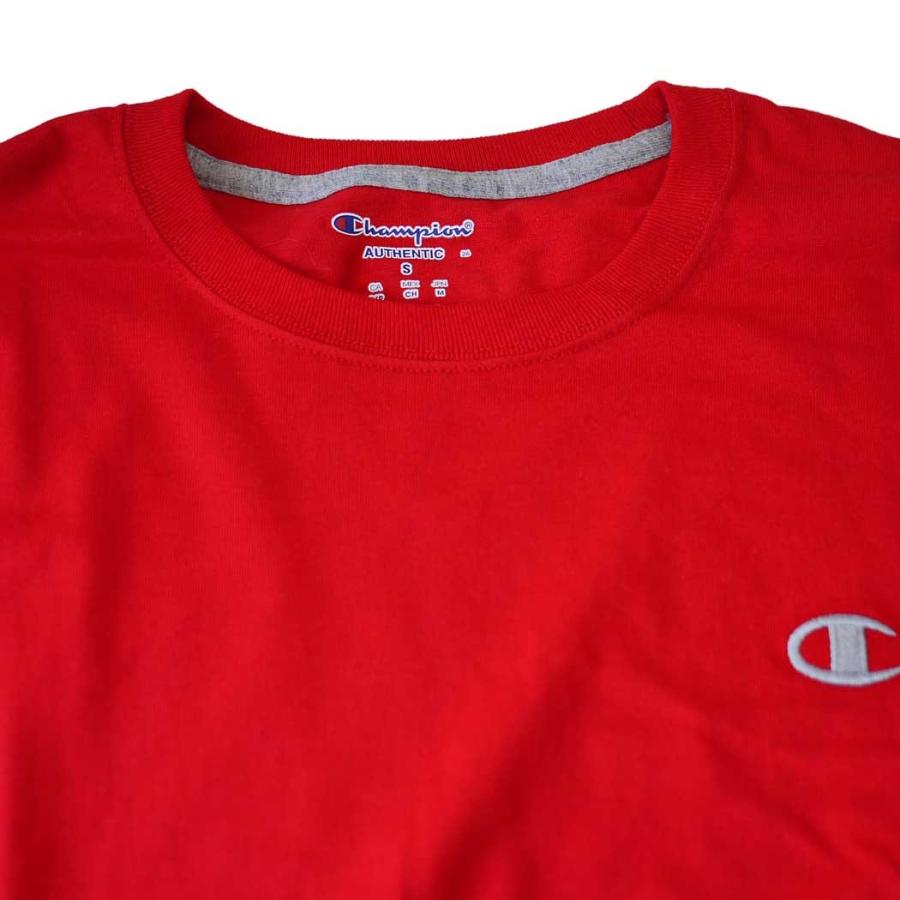 Champion（チャンピオン） ロンT メンズ Tシャツ 長袖 赤 レッド
