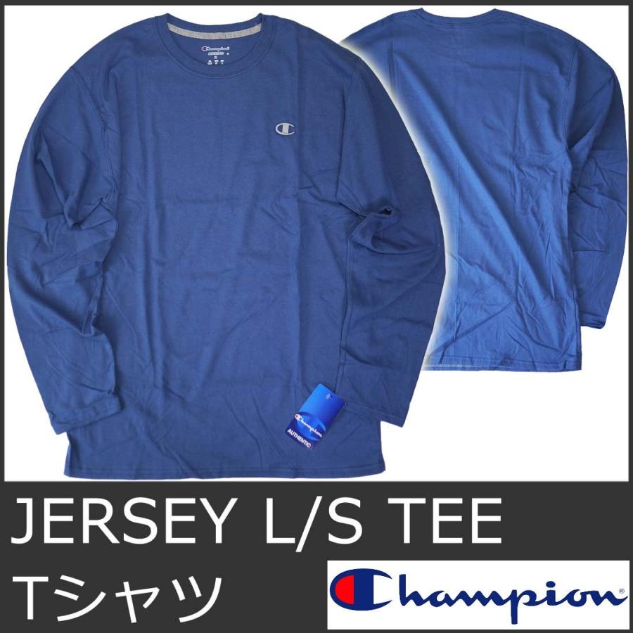 Champion（チャンピオン） Tシャツ メンズ ロンT 長袖 青 ブルー