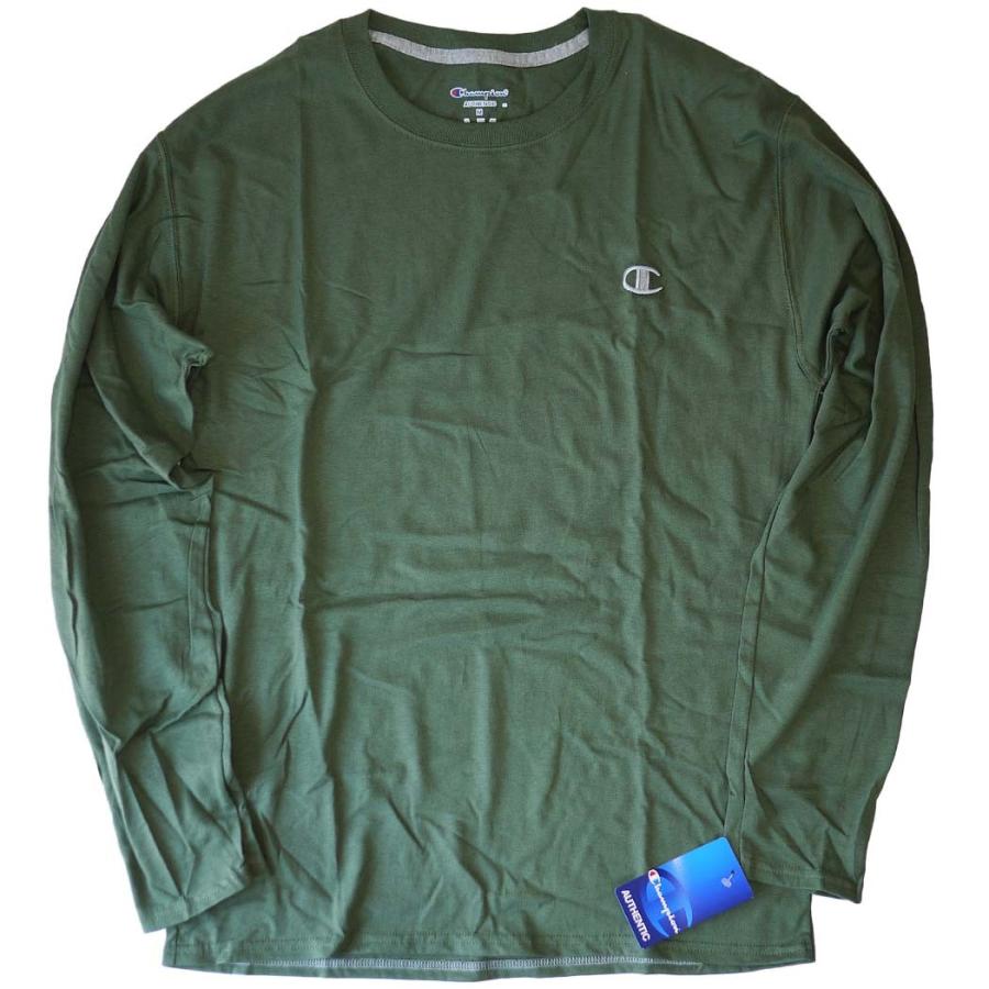 Champion（チャンピオン） ロンT メンズ Tシャツ 長袖 緑 グリーン