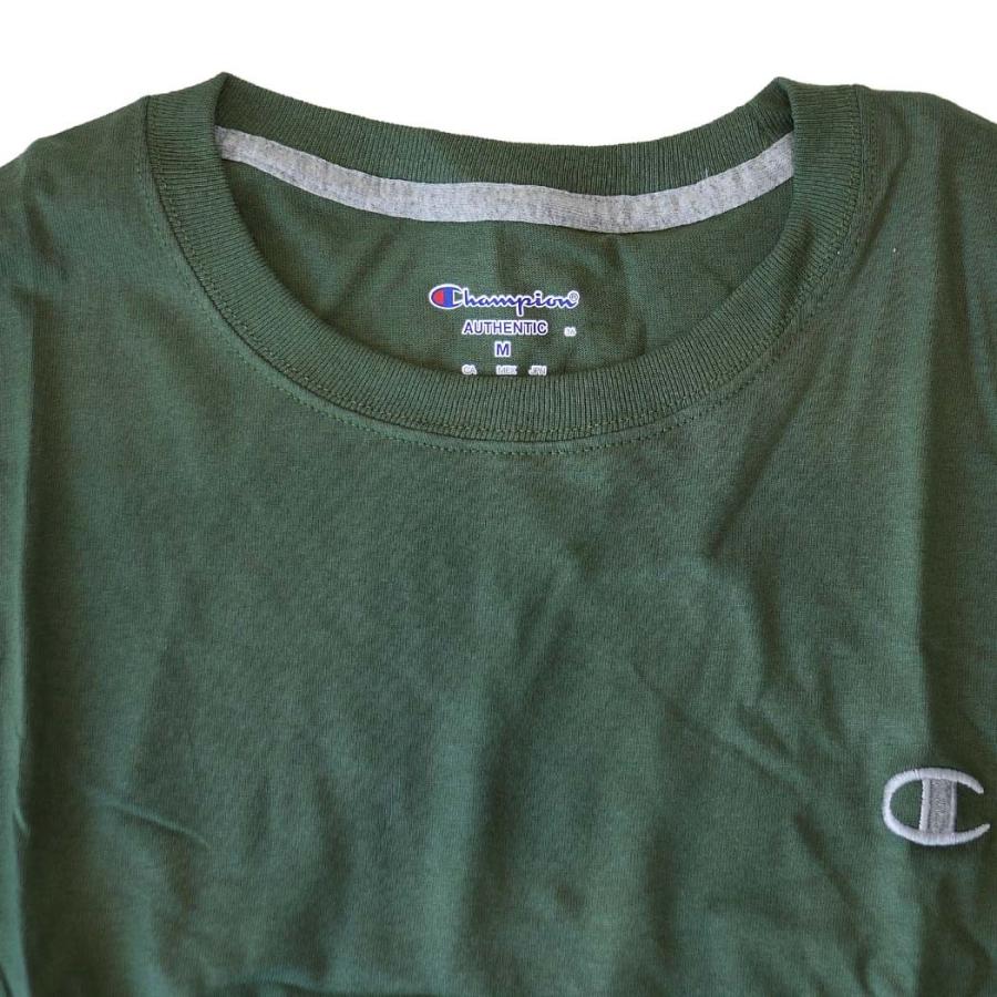 Champion（チャンピオン） ロンT メンズ Tシャツ 長袖 緑 グリーン