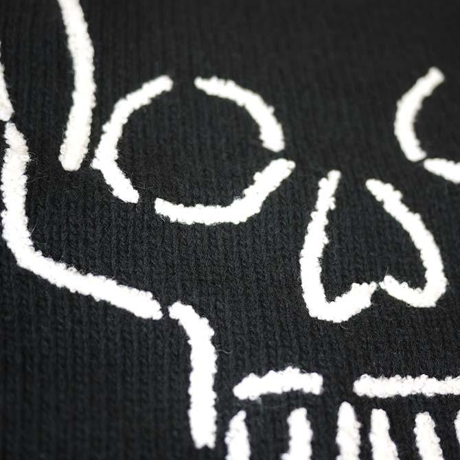 デウスエクスマキナ ニット メンズ セーター ラグラン ウール スカル