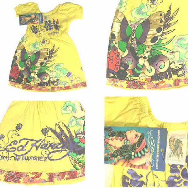 Ed Hardy エドハーディー ワンピース 女の子 2-7才 半袖 ドレス
