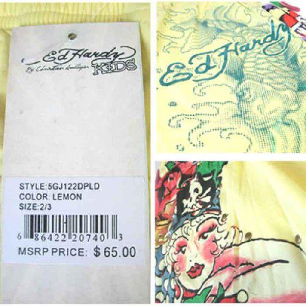 Ed Hardy（エド・ハーディー） ワンピースドレス 女の子 2-7才 レモン