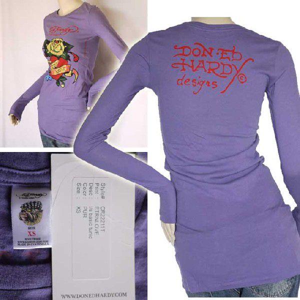 Ed Hardy（エド・ハーディー） Tシャツ レディース 長袖 チュニック