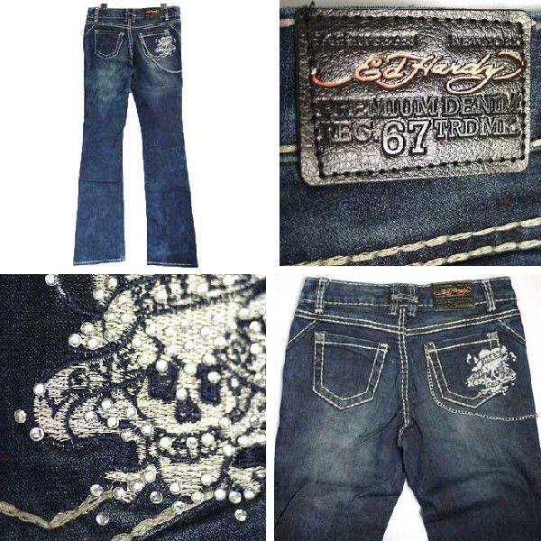 Ed Hardy（エド・ハーディー） プレミアム デニム レディース ブーツ