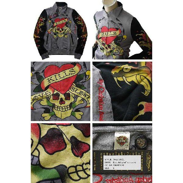 Ed Hardy エドハーディー ジャンバー レディース EDHARDY USA 灰 