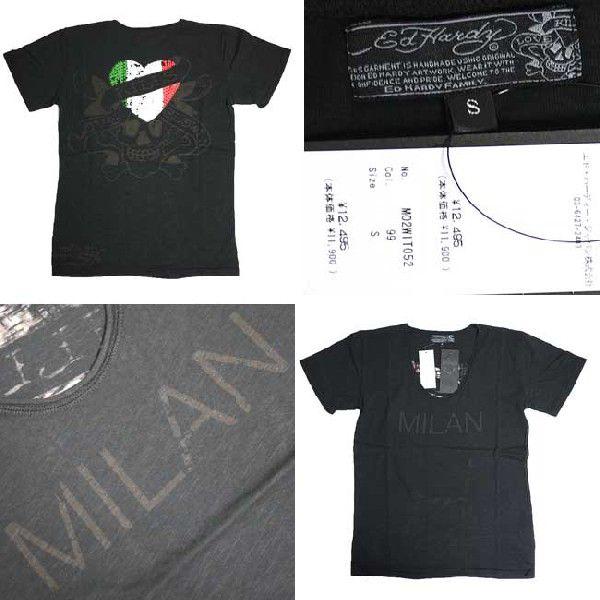 Ed Hardy（エド・ハーディー） Tシャツ メンズ 半袖 ラインストーン