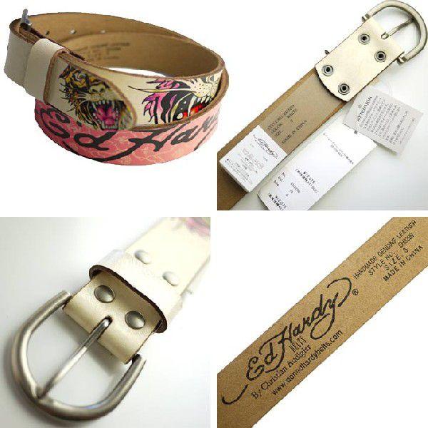 エドハーディー 革ベルト レディース 本革 虎&薔薇/白 EH3299 Genuine Leather レザーベルト ビンテージ EDHARDY 9129 エドハーディー 革ベルト レディース 本革 虎&薔薇/白 EH3299 Genuine Leather レザーベルト ビンテージ EDHARDY 9129