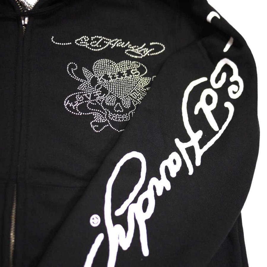 Ed Hardy（エド・ハーディー） パーカー メンズ 長袖 黒 スカル