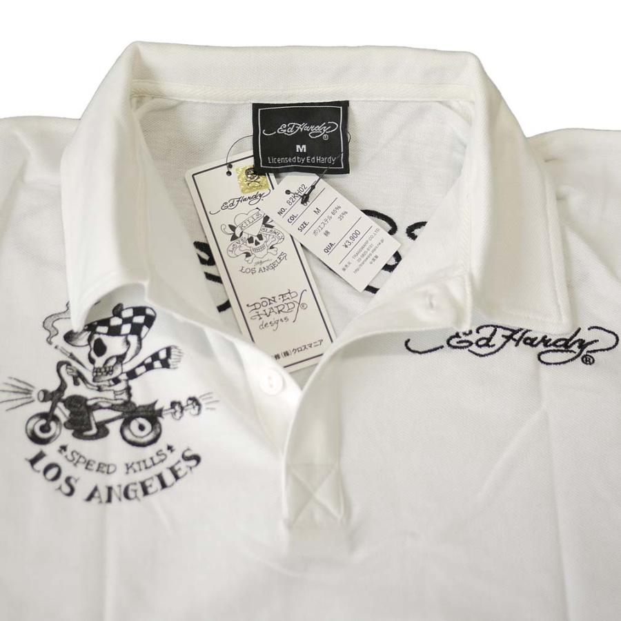 Ed Hardy エドハーディー ポロシャツ メンズ 鹿の子 tシャツ