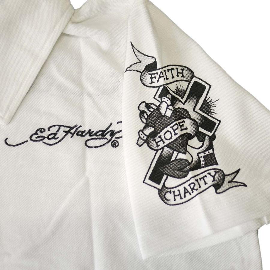 Ed Hardy（エド・ハーディー） ポロシャツ メンズ 鹿の子 tシャツ