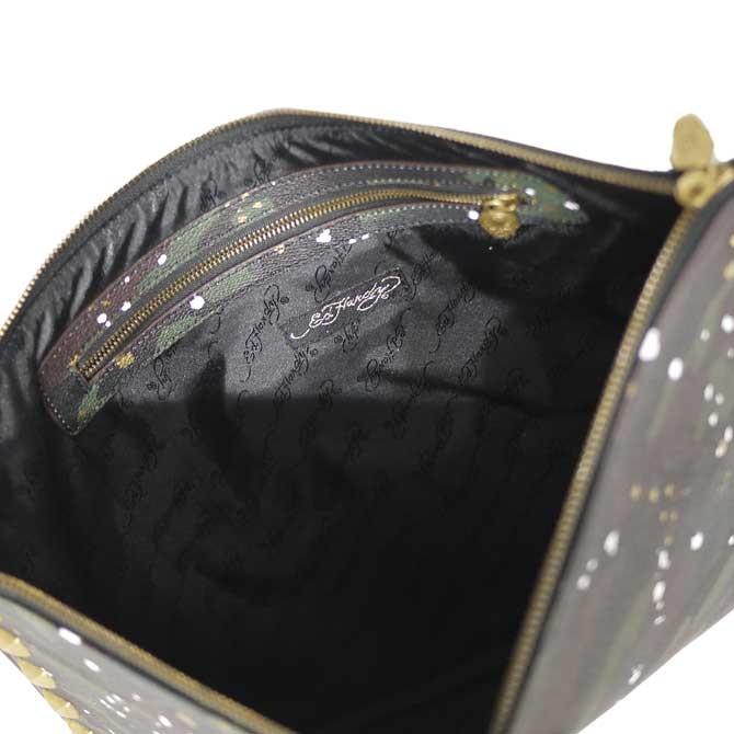 Ed Hardy ハンドバッグ Y2K ブラック 黒 刺繍 ゴールド 総柄 バッグ – YZ