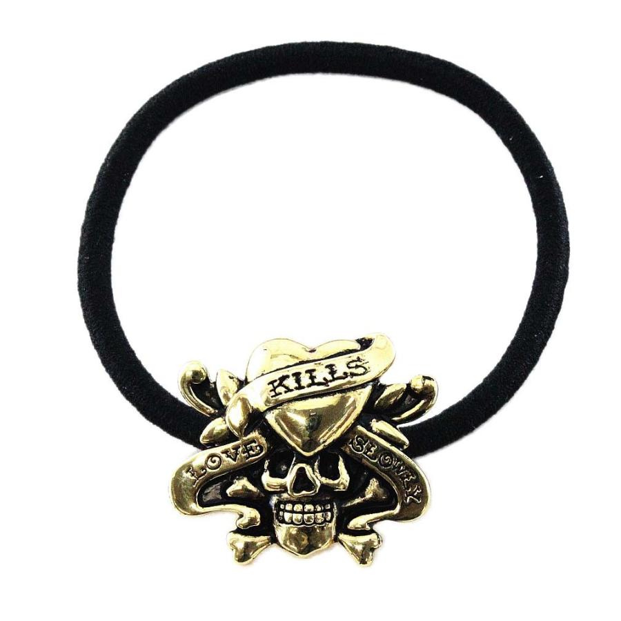 Ed Hardy（エド・ハーディー） コンチョ ポニー ヘアゴム アクセサリー