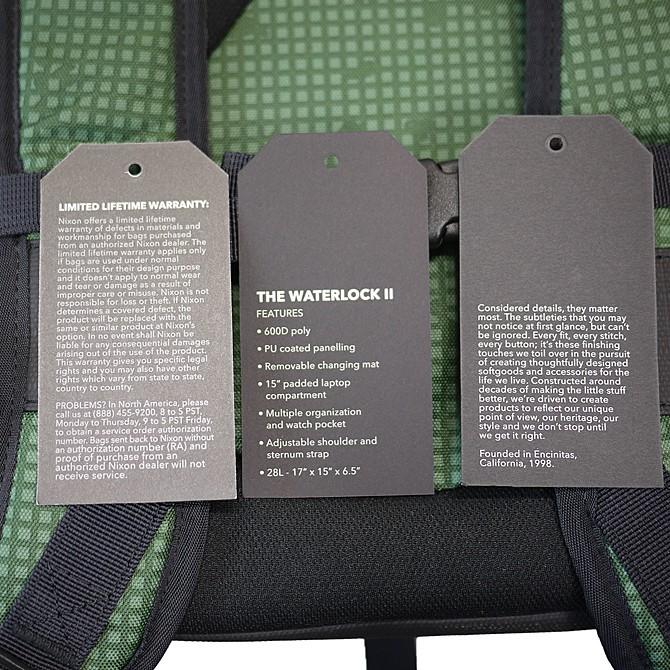 ニクソン リュック バックパック タウン ビジネス カバン NIXON 9167 Waterlock Backpack II C1952