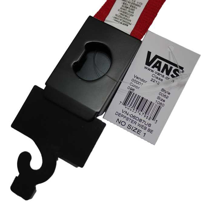 VANS バンズ ベルト メンズ ガチャベルト OFF THE WALL 赤黒チェッカー