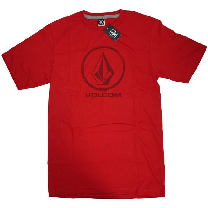 ボルコム Tシャツメンズ ティ-シャツ 半袖 ロゴ プリント 赤レッド VOLCOM 5013 USA S/S Tee RED｜ai-na｜02