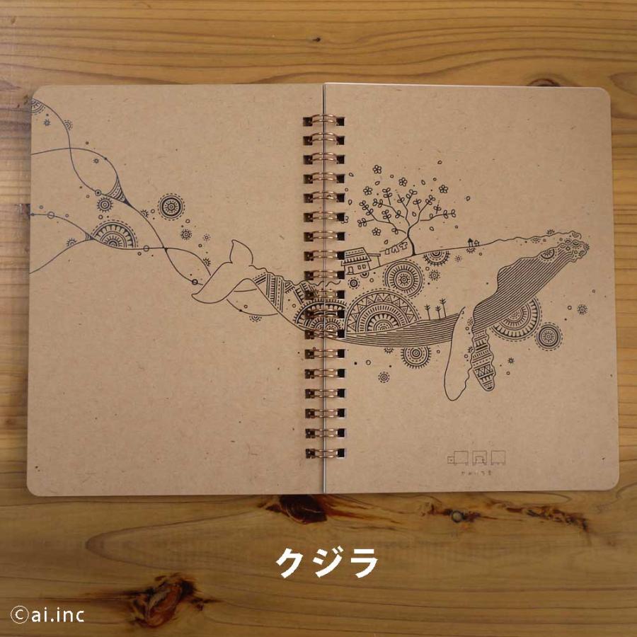 B6リングノート かめいち堂 即納 ai 罫線 動物 クマ クジラ くま くじら イラスト メモ帳 日記 ミニ ノート 文具 主婦のシール帳 ギフト mn kss |  | 05