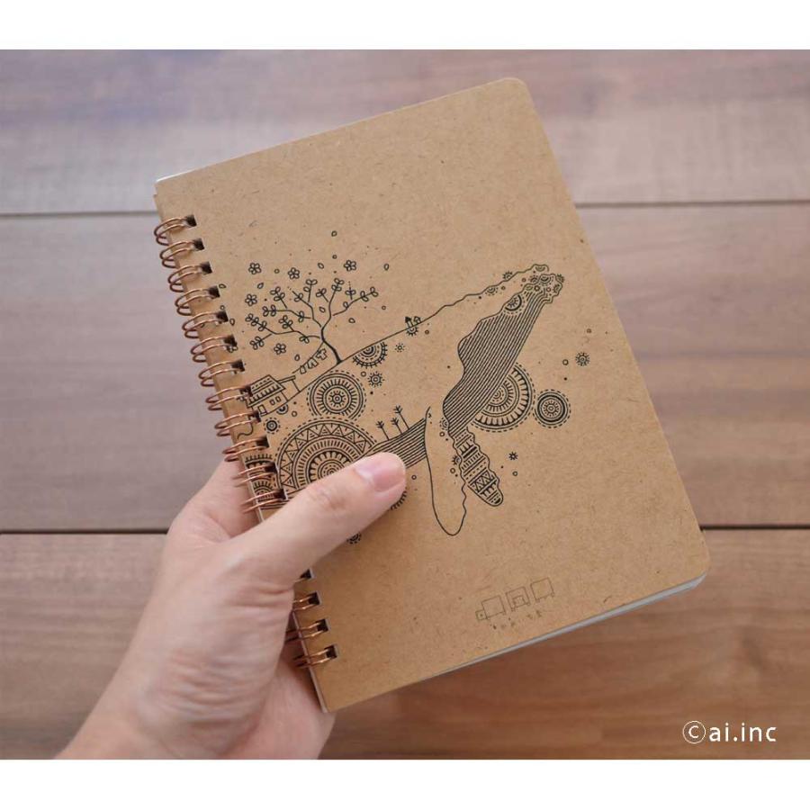 B6リングノート かめいち堂 即納 ai 罫線 動物 クマ クジラ くま くじら イラスト メモ帳 日記 ミニ ノート 文具 主婦のシール帳 ギフト mn kss |  | 08