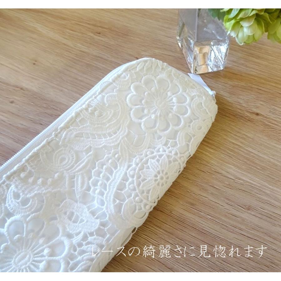 ペンケース エレガントで上質 贅沢なレースづかい メガネケース サングラスケース にも 真っ白 レース Zk おしゃれです レース雑貨 結婚祝い 1950a4 レース雑貨とスリッパのお店ai 通販 Yahoo ショッピング