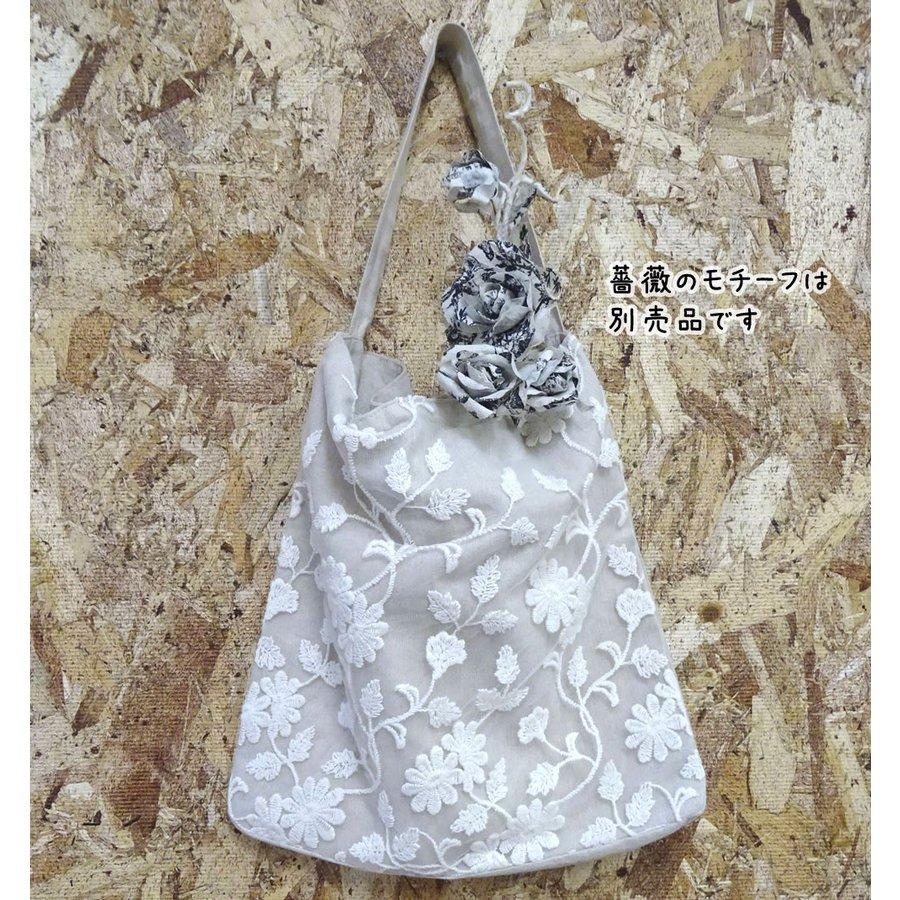ai 即納 ショルダー バッグ チュール レース コットン 刺繍 リネン 