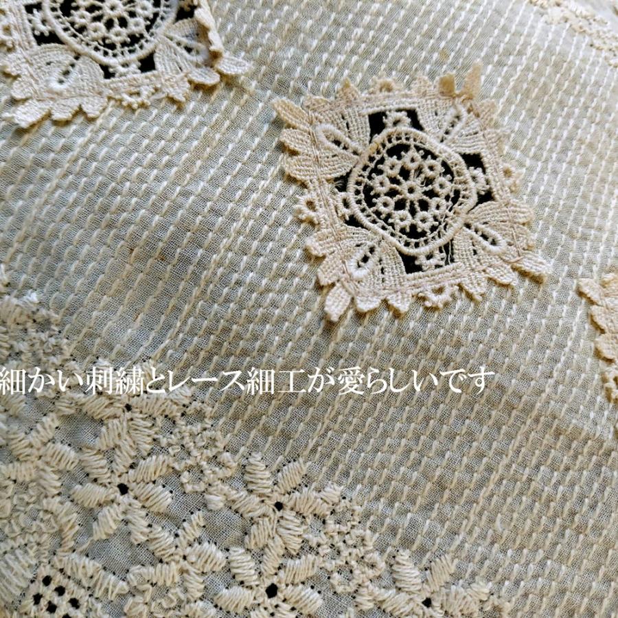 レースランチョンマットミニ花豪華刺繍カントリーお洒落ホワイトナチュラルインテリア レースランチョンマットミニ花豪華刺繍カントリーお洒落ホワイト