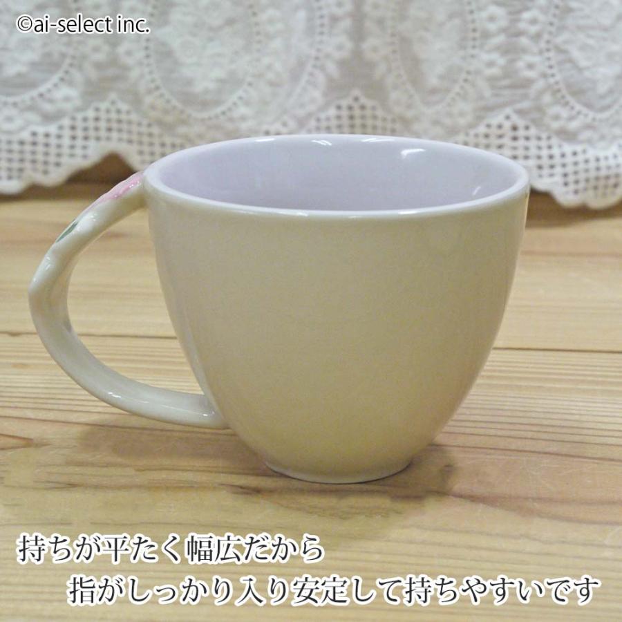 マグカップ ローズ 約190ml 陶器 食器 持ち手がかわいい 即納