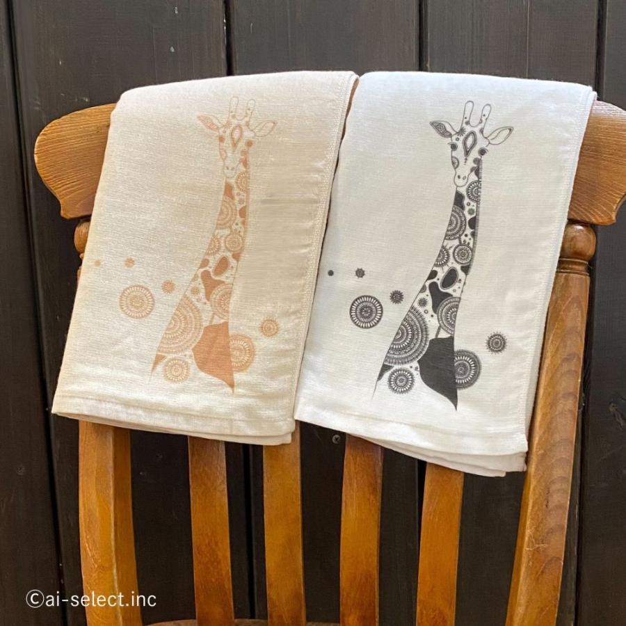 フェイスタオル かめいち堂 日本製 泉州タオル ガーゼ＆パイル キリン