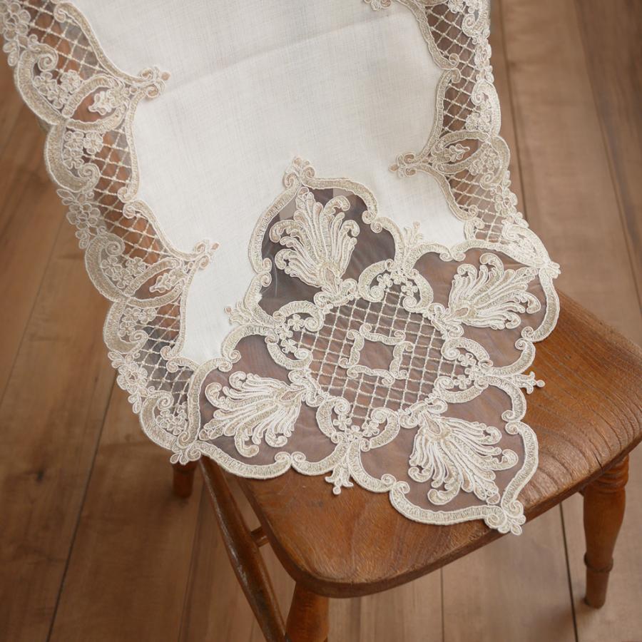 即納 サイズ 43X172cm 楕円 大きなテーブルセンター テーブル