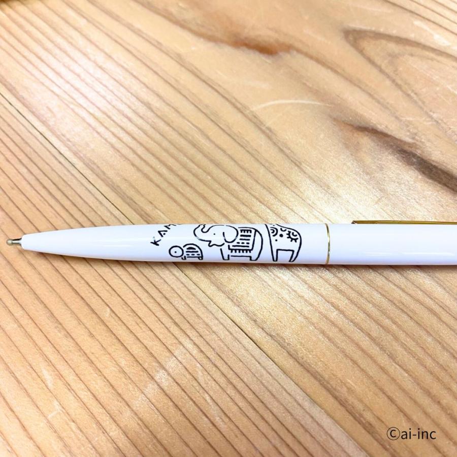かめいち堂×BICボールペン 0.5mm 黒 フランス bic カメ ゾウ キリン