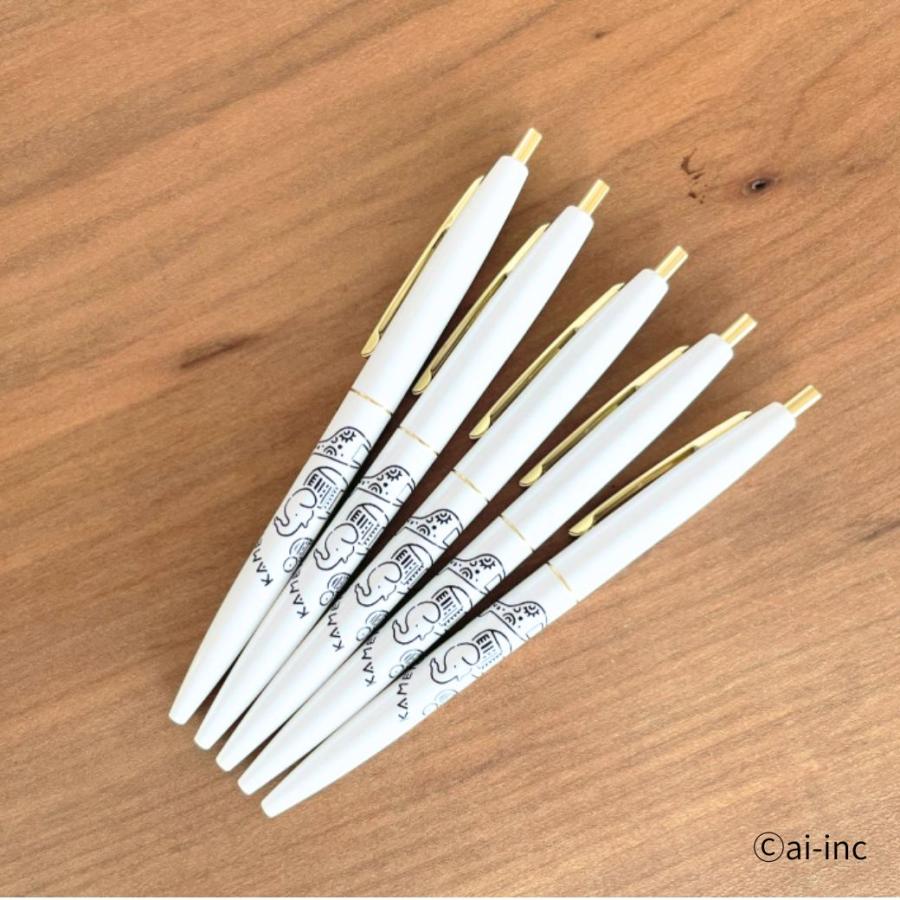 かめいち堂×BICボールペン 0.5mm 黒 フランス bic カメ ゾウ キリン
