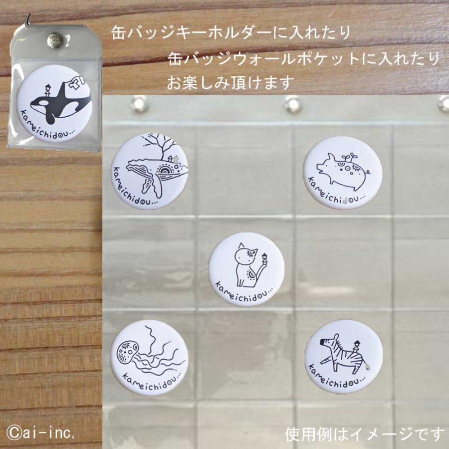 海堂　マルイ　缶バッジ かめいち堂 まるい缶バッジ 海のいきもの どうぶつ バッグや帽子洋服に