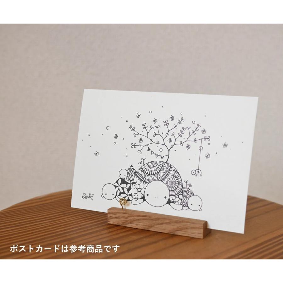 ポストカードスタンド かめいち堂 ウッドスタンド 木製 置き型 木目を