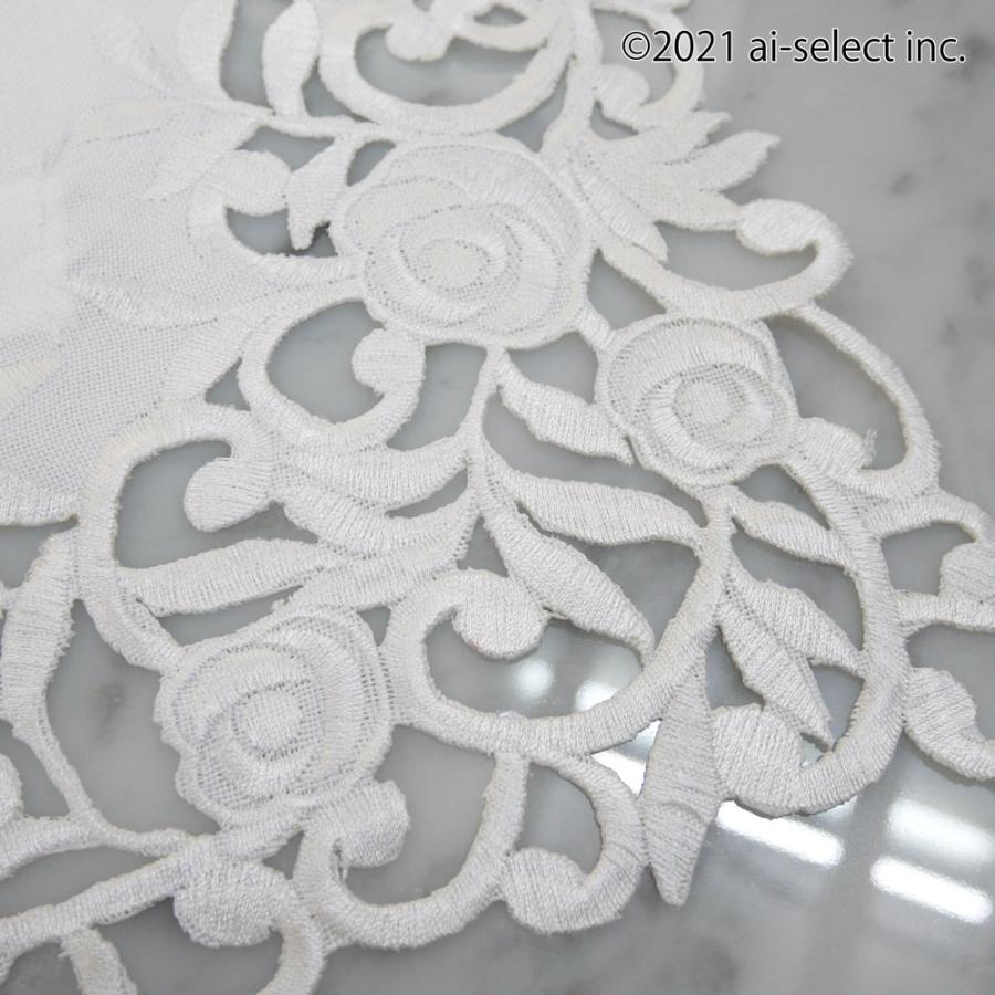 あすつく テーブルセンター 約90 40cm 撥水加工 カービングローズ バラ 薔薇 白色 灰色 グレー レース 可愛い おしゃれ フラワー お花 上品 Pc レース雑貨とスリッパのお店ai 通販 Yahoo ショッピング