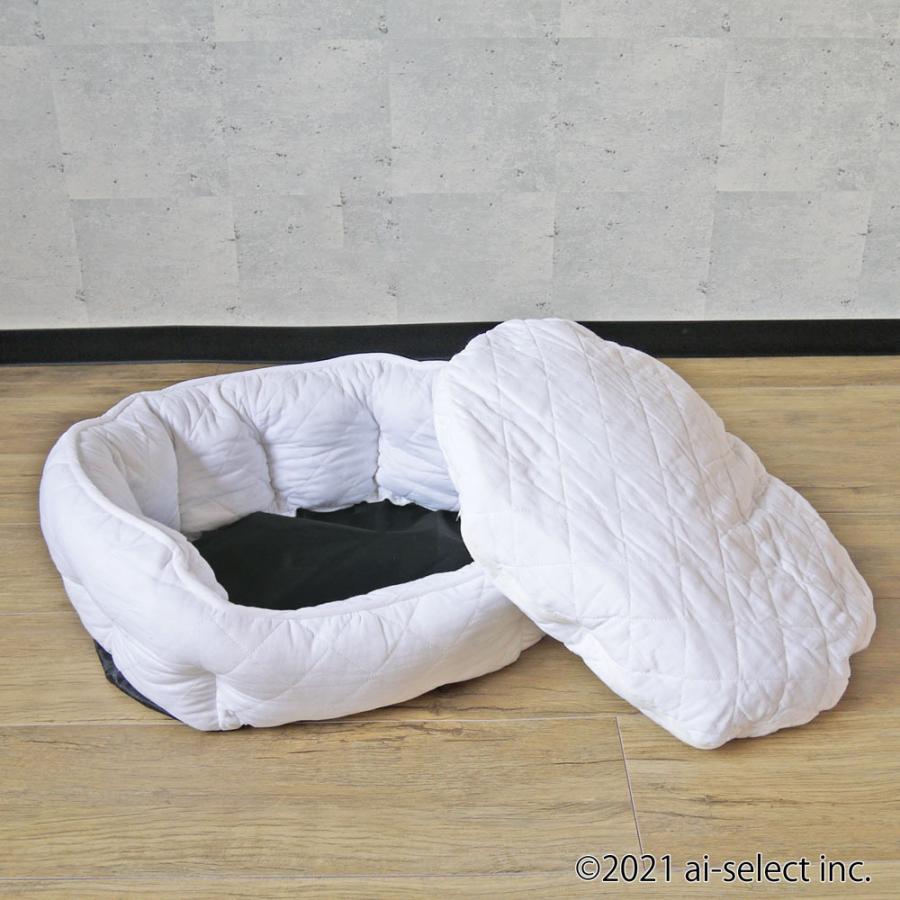 犬用ベッド ホワイト キルティングデザイン ペットベッド キルティング 犬 ネコ イヌ ペット用品 白 室内用 お洒落