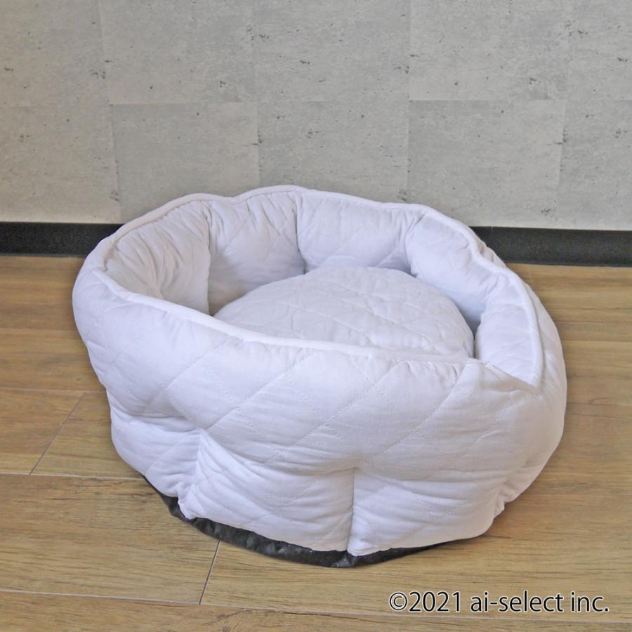 犬用ベッド ホワイト キルティングデザイン ペットベッド キルティング 犬 ネコ イヌ ペット用品 白 室内用 お洒落