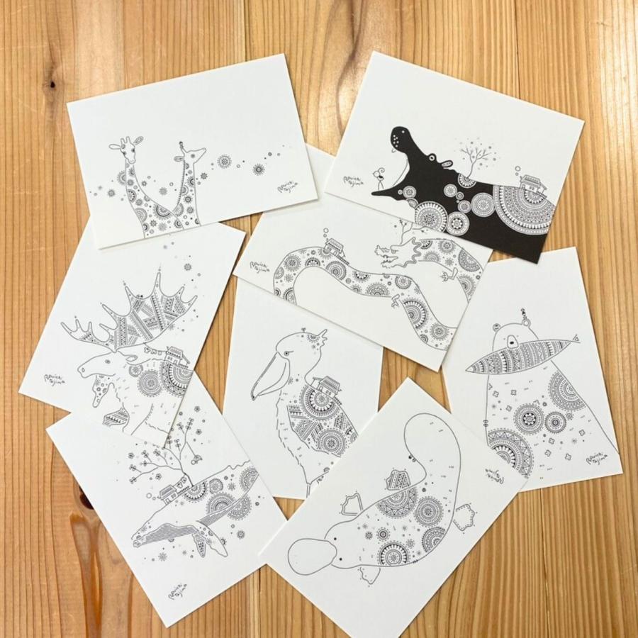 New かめいち堂 ポストカード 16枚コンプリートセット 非売品カード1枚付 寒中見舞い 挨拶 選ぶ手間無し 全種類揃う 作品集のようなセット イラスト kpc sn |  | 05