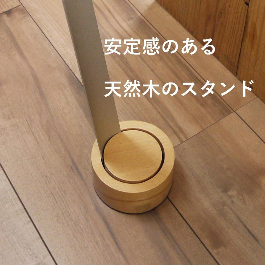 木製スタンド付靴ベラ ロング 屈まず靴が履ける 靴べら 金属製