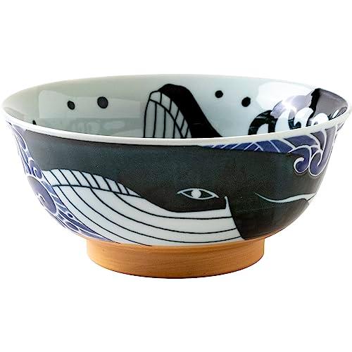 みのる陶器 (Minorutouki) 白波くじら 185ラーメン丼