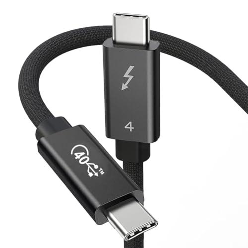 Thunderbolt 4 ケーブル ブラック 0.5m 240W急速充電 8K対応 40 Gbps データ転送 Type-C &Type-C