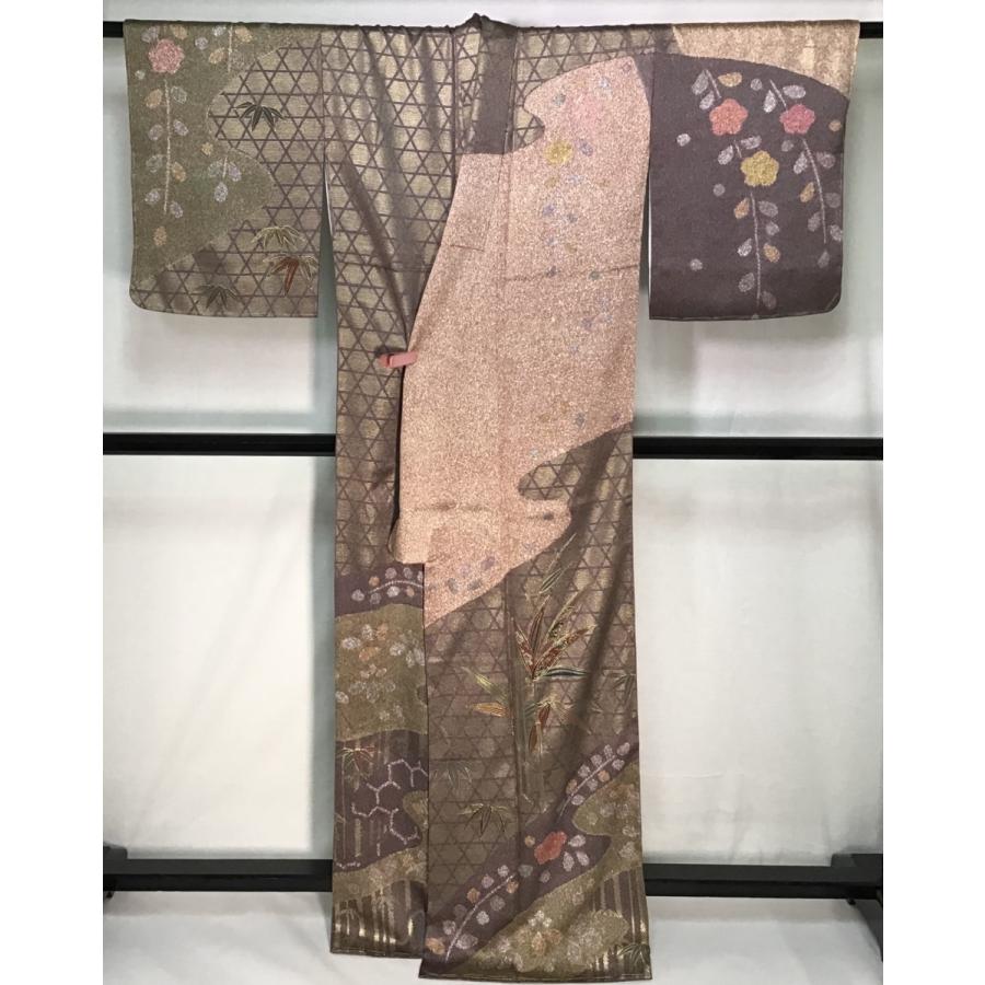 着物 大島 M519 HW17クールにこだわる蒔糊散訪問着作家もの 【公式通販】