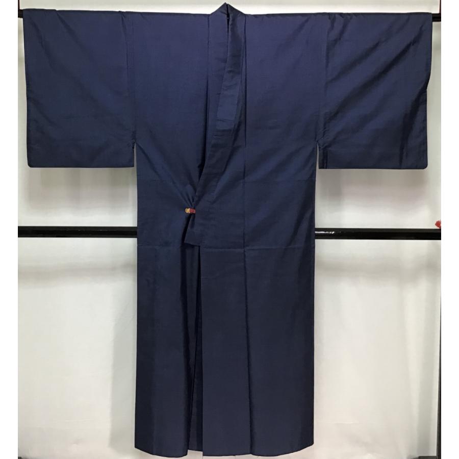 中古品 正絹 男物 大島紬 120亀甲 着物 羽織 セット アンサンブル 