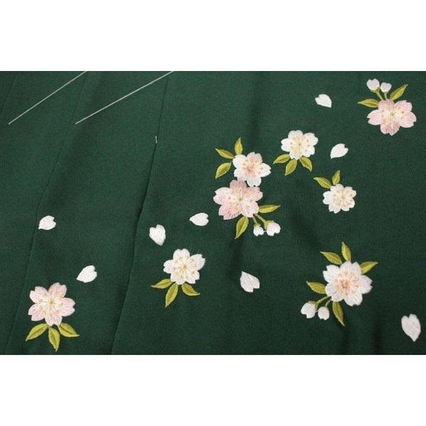 送料無料　新品　入学　卒業袴　刺繍　S 　黒　適応身長145～153cm前後 新品 入学 卒業袴 緑 刺繍 S 紐下87cm 適応身長145〜153cm前後 女袴