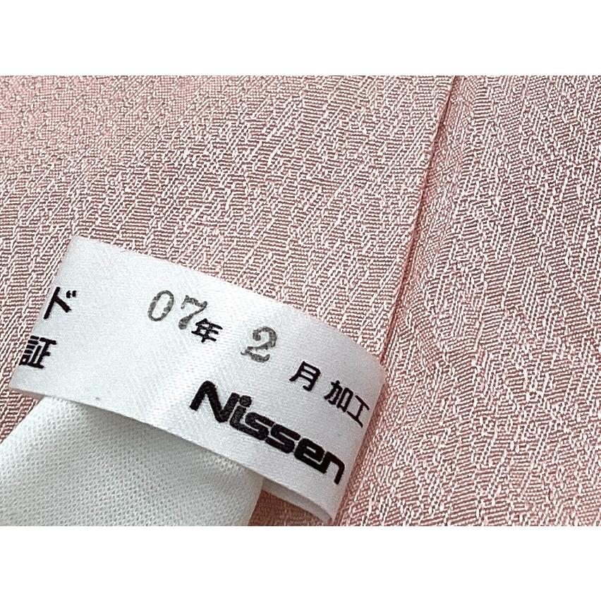 中古品 正絹 色無地 袷きもの 紋綸子 23028 t : 愛スタイルきもの 