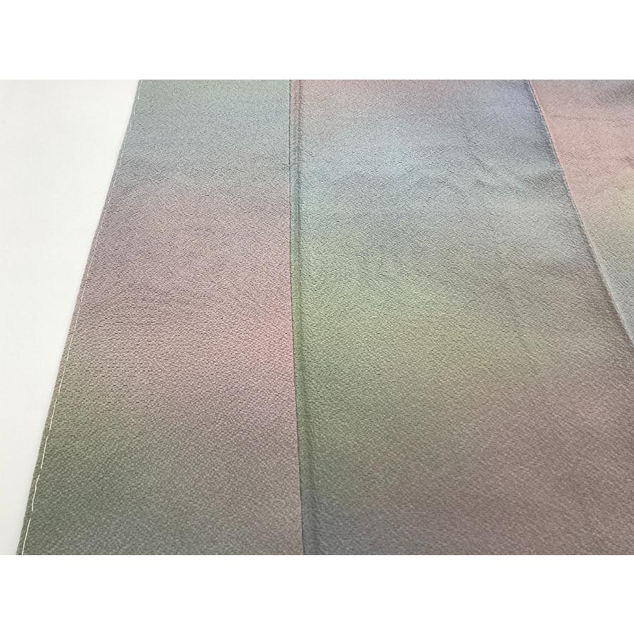未使用品　正絹　色無地　ボカシ染　袷きもの　パールトーン加工済　25143　t_2