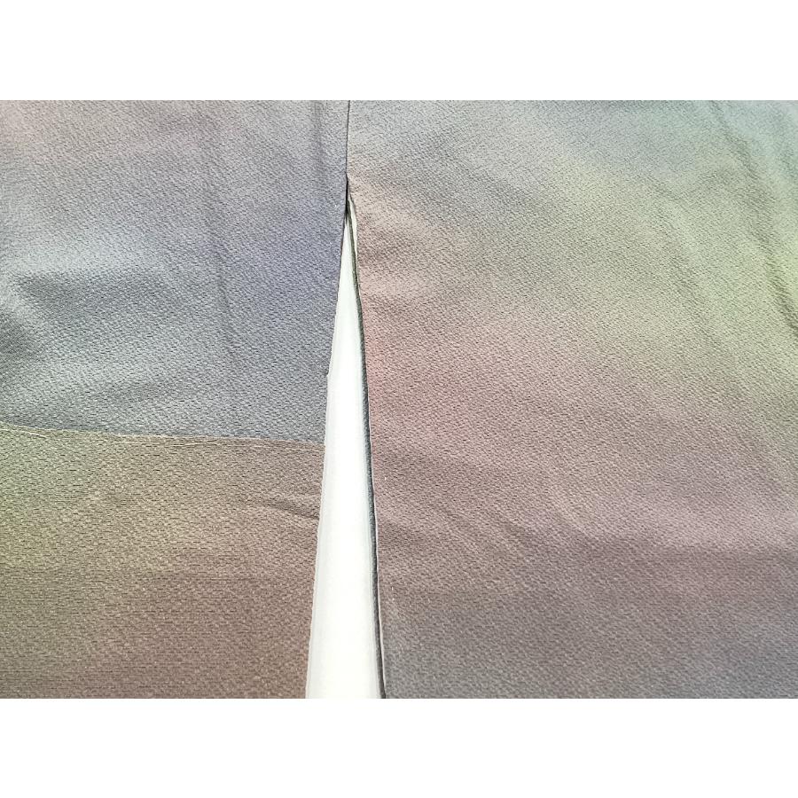 未使用品　正絹　色無地　ボカシ染　袷きもの　パールトーン加工済　25143　t_5