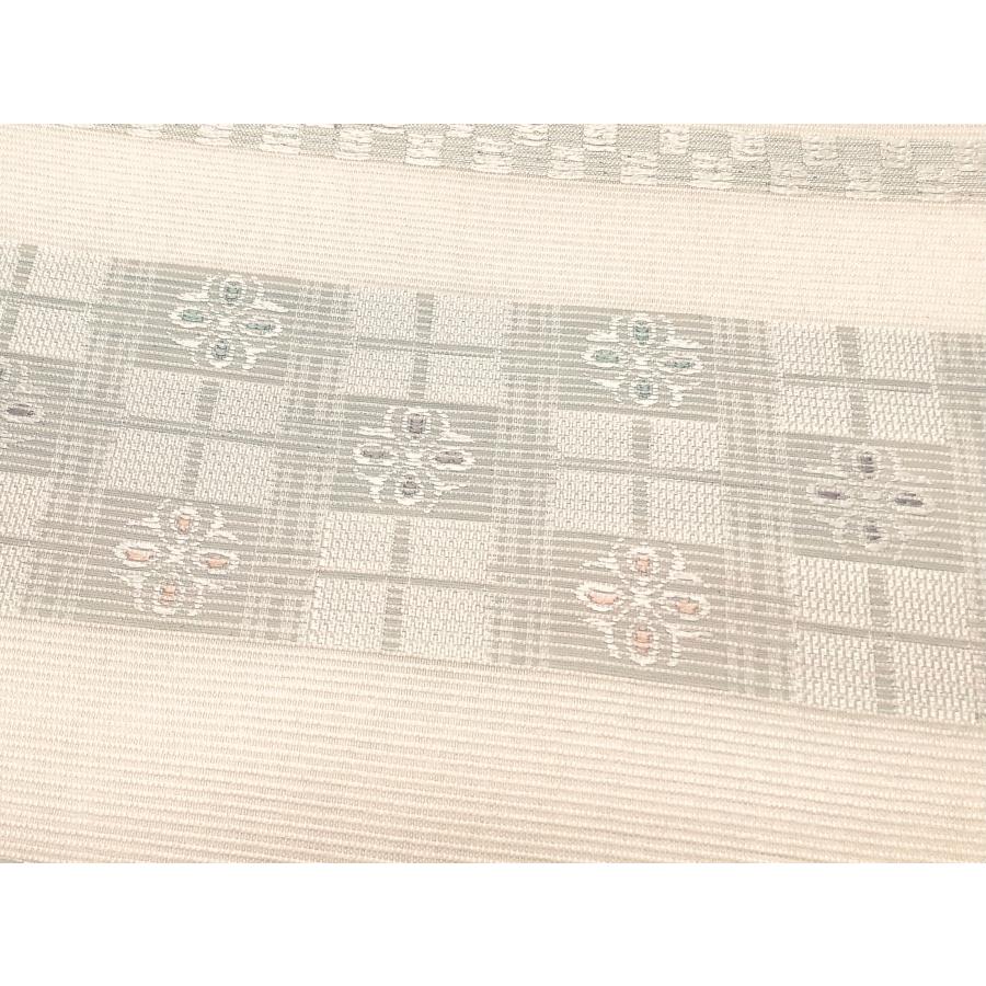 中古品　正絹　夏物　袋帯　絽織　全通柄　O22060　t_3