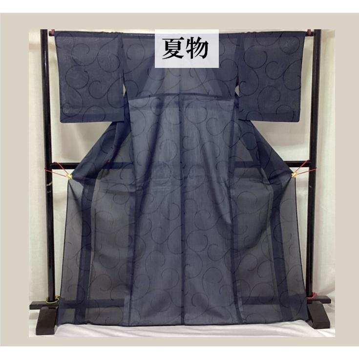 中古品 正絹 小紋 夏物 駒絽織 京友禅 24253 : 愛スタイルきもの 