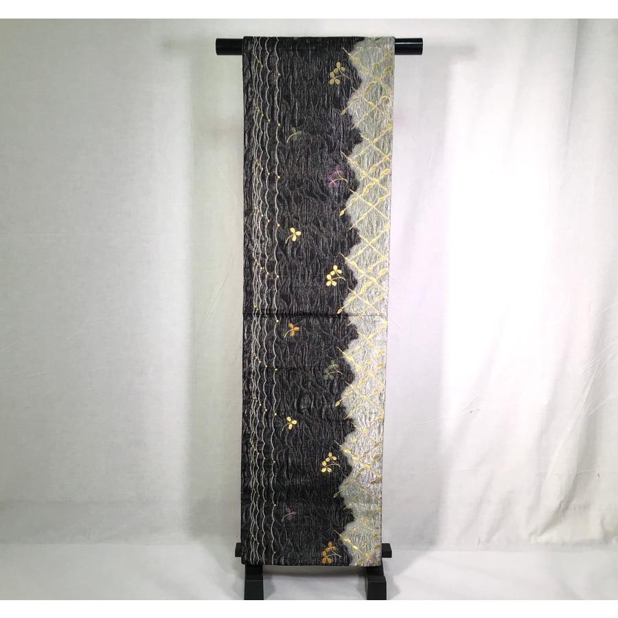 中古品 正絹 袋帯 六通柄 スリーシーズン 透かし織 O22075 t : 愛